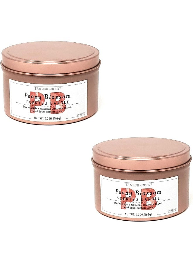 Trader Joe's - Peony Blossom Candle NET WT. 5.7 OZ Each - Set of 2 - Image 1